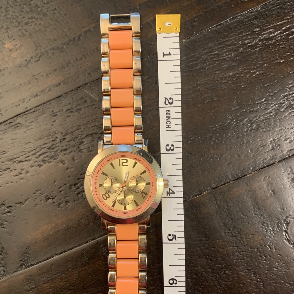 Peach and Gold Watch